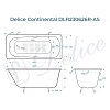 Ванна чугунная Delice Continental 160х70 с отверстиями под ручки и антискользящим покрытием DLR230626R-AS Ванна чугунная Delice Continental 160х70 с отверстиями под ручки и антискользящим покрытием DLR230626R-AS