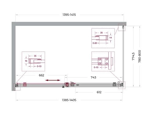 Душевой уголок BelBagno SOFT_CLOSE-2-AH-1-140/80-C-GM 140x80 см, профиль оружейная сталь, стекло прозрачное Душевой уголок BelBagno SOFT_CLOSE-2-AH-1-140/80-C-GM 140x80 см, профиль оружейная сталь, стекло прозрачное