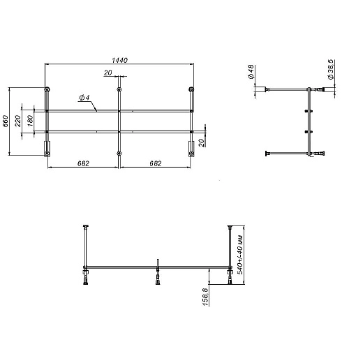 Каркас для ванны AM.PM AM.PM W01A-150-070W-R разборный 150х70 см Каркас для ванны AM.PM AM.PM W01A-150-070W-R разборный 150х70 см