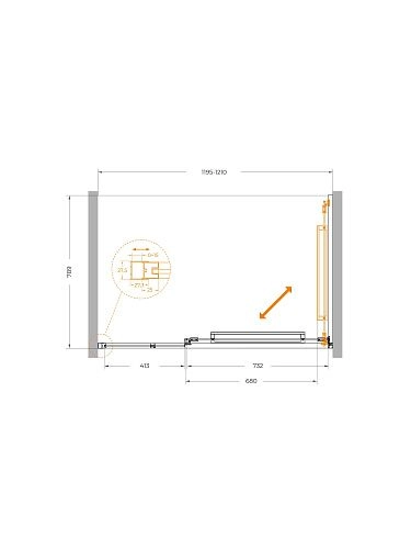 Душевая дверь CEZARES LUX-B-FS-11-120-C-BORO 120 см, профиль брашированное золото, стекло прозрачное Душевая дверь CEZARES LUX-B-FS-11-120-C-BORO 120 см, профиль брашированное золото, стекло прозрачное