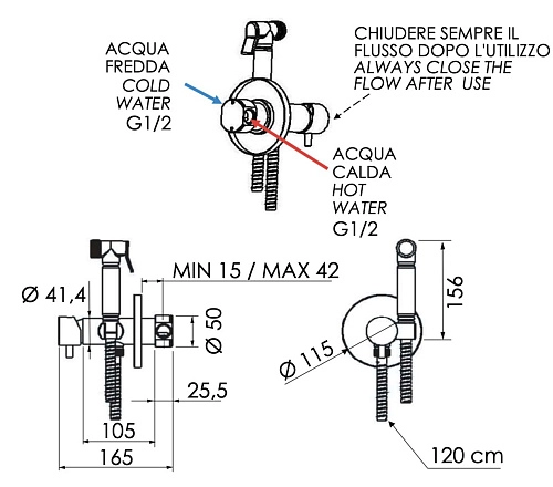 Гигиенический душ Remer Minimal N65NO, черный матовый Гигиенический душ Remer Minimal N65NO, черный матовый
