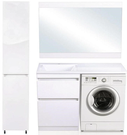 Тумба под раковину Style Line Даллас 110, Люкс белая, PLUS СС-00000438 Тумба под раковину Style Line Даллас 110, Люкс белая, PLUS СС-00000438