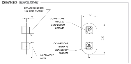 Смеситель для душа Remer X Style X93KBVO, состаренная латунь