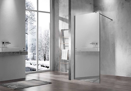 Душевая перегородка Vincea Walk-In VSW-1H100MRGM, 1000x2000, вороненая сталь, стекло зеркальное