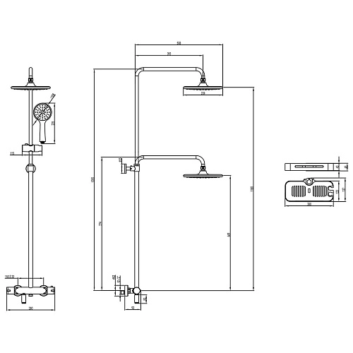 Душевая система Lemark Tropic LM7010C термостатическая, хром Душевая система Lemark Tropic LM7010C термостатическая, хром