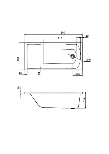 Акриловая ванна Santek Фиджи 160х75 прямоугольная 1WH501597 1.WH50.1.597 Акриловая ванна Santek Фиджи 160х75 прямоугольная 1WH501597 1.WH50.1.597