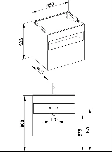 Тумба под раковину Keuco Stageline 32852290000 Тумба под раковину Keuco Stageline 32852290000