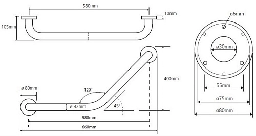Поручень Bemeta HELP program 301102012 Поручень Bemeta HELP program 301102012