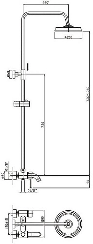 Душевая система Haiba HB2407 Душевая система Haiba HB2407