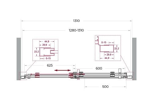 Душевая дверь BelBagno MARINO-2-BF-1-130-C-CR 130 см, профиль хром, стекло прозрачное Душевая дверь BelBagno MARINO-2-BF-1-130-C-CR 130 см, профиль хром, стекло прозрачное