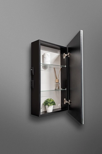 Зеркальный шкаф SILVER MIRRORS 462x762 мех. выключатель Hamburg-BLACK (LED-00002669) Зеркальный шкаф SILVER MIRRORS 462x762 мех. выключатель Hamburg-BLACK (LED-00002669)