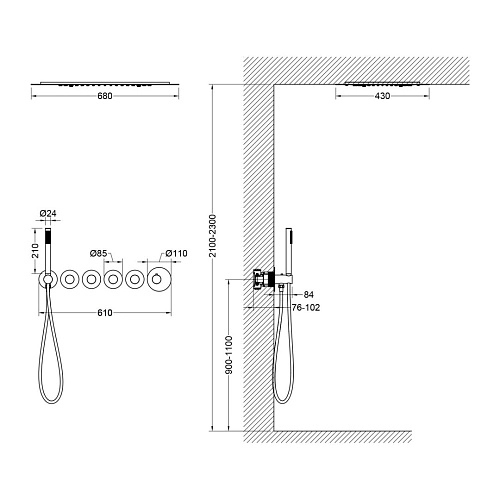 Душевая система Timo Saona SX-2319/00SM встраиваемая с термостатом хром Душевая система Timo Saona SX-2319/00SM встраиваемая с термостатом хром