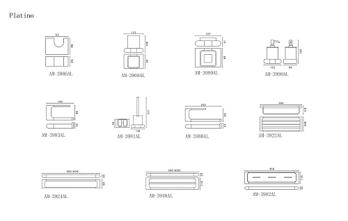 Полотенцедержатель Art&Max Platino AM-3948AL (двойной) 50 см Полотенцедержатель Art&Max Platino AM-3948AL (двойной) 50 см