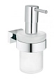 Дозатор жидкого мыла GROHE Essentials Cube, хром (40756001) Дозатор жидкого мыла GROHE Essentials Cube, хром (40756001)
