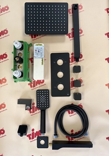 Душевая система Timo Petruma SX-5049/03SM встраиваемая с термостатом черный Душевая система Timo Petruma SX-5049/03SM встраиваемая с термостатом черный