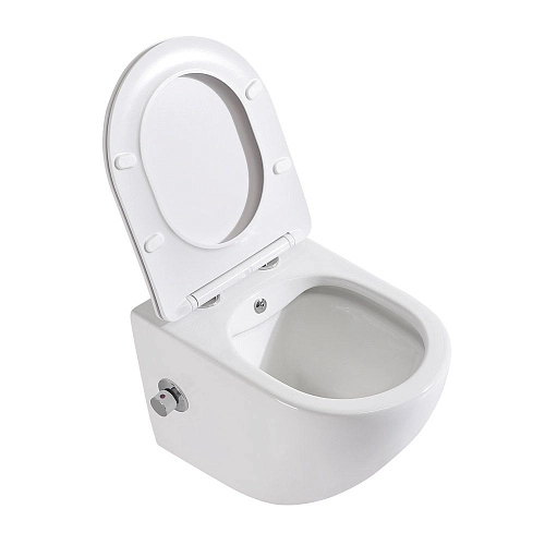 Унитаз подвесной BelBagno UNO BB3105CHR-BS/SC с сиденьем, функцией биде и смесителем Унитаз подвесной BelBagno UNO BB3105CHR-BS/SC с сиденьем, функцией биде и смесителем