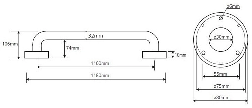 Поручень Bemeta HELP program 301101101 Поручень Bemeta HELP program 301101101