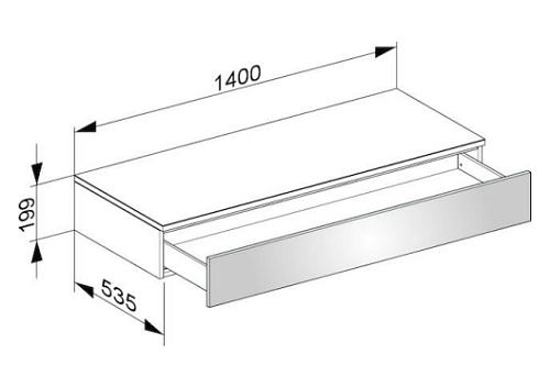 Тумба под раковину Keuco Edition 400 31760ZZ0000, 1400х199х535 мм Тумба под раковину Keuco Edition 400 31760ZZ0000, 1400х199х535 мм