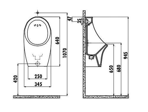 Писсуар Creavit TP611-00CB00E-0000 Писсуар Creavit TP611-00CB00E-0000