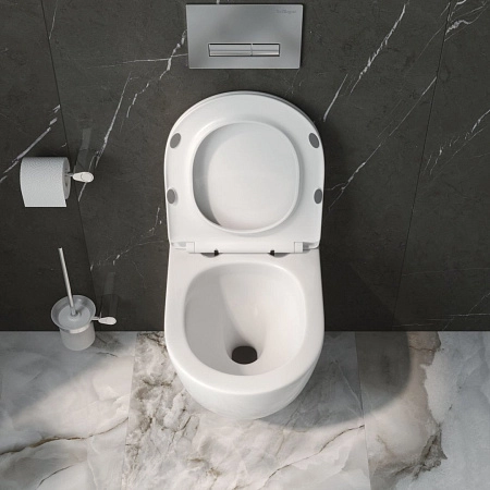 Унитаз подвесной BelBagno UNO-TOR BB5177CH-TOR/SC безободковый c сиденьем Унитаз подвесной BelBagno UNO-TOR BB5177CH-TOR/SC безободковый c сиденьем