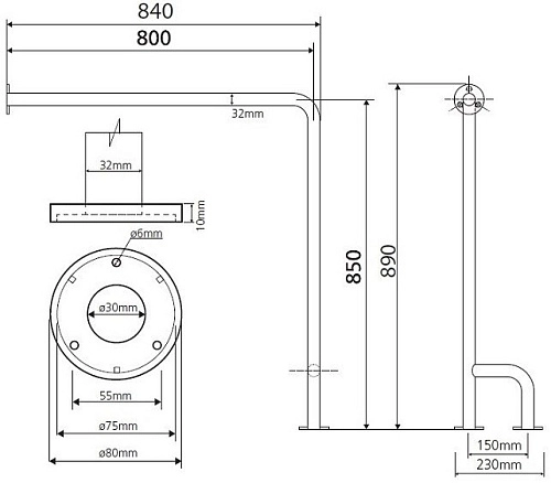 Поручень Bemeta HELP program 301112131 Поручень Bemeta HELP program 301112131
