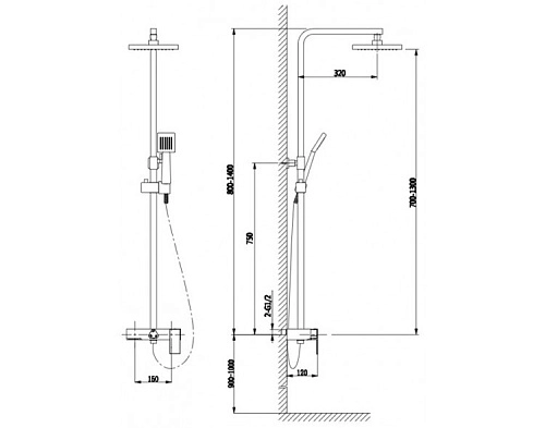 Душевая система Timo Selene SX-1041/00 хром Душевая система Timo Selene SX-1041/00 хром