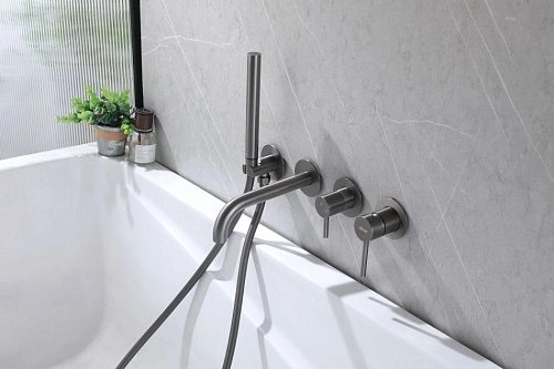 Смеситель для ванны ABBER Wasser Kreis AF8130NG скрытого монтажа, никель Смеситель для ванны ABBER Wasser Kreis AF8130NG скрытого монтажа, никель