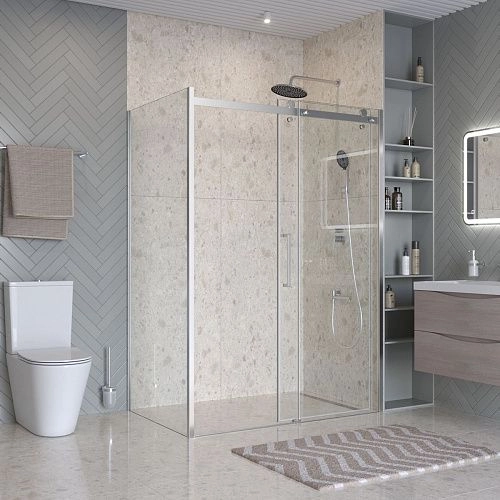 Душевой уголок BelBagno MARINO-2-AH-1-140/90-C-Cr 140x90 см, профиль хром, стекло прозрачное Душевой уголок BelBagno MARINO-2-AH-1-140/90-C-Cr 140x90 см, профиль хром, стекло прозрачное