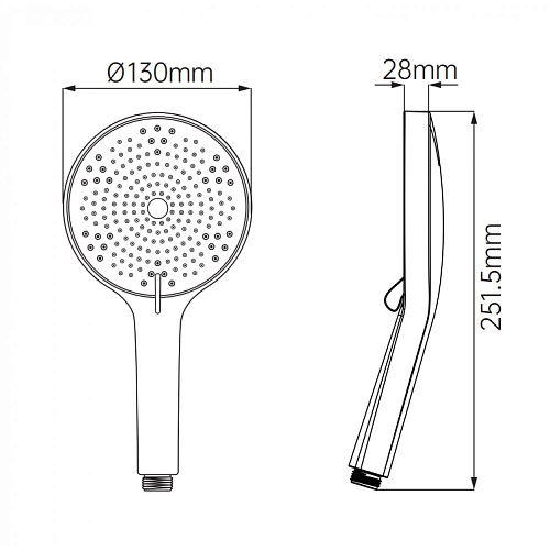 Душевая лейка Milacio Ultra MCU.005.MB, черный матовый Душевая лейка Milacio Ultra MCU.005.MB, черный матовый