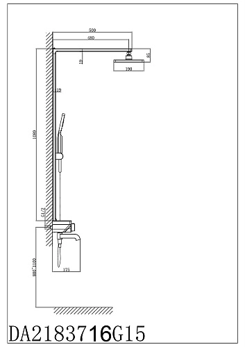 Душевая система D&K Bayern Potsdam DA2183716G15 Душевая система D&K Bayern Potsdam DA2183716G15