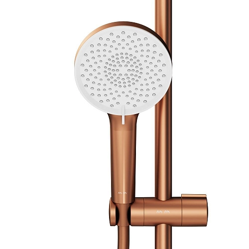 Душевая система AM.PM X-Joy F0785A444 с термостатом, верхний душ 220мм, розовое золото Душевая система AM.PM X-Joy F0785A444 с термостатом, верхний душ 220мм, розовое золото
