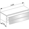 Тумба под раковину Keuco Edition 400 31762ZZ0000, 1400х382х535 мм Тумба под раковину Keuco Edition 400 31762ZZ0000, 1400х382х535 мм