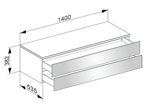 Тумба под раковину Keuco Edition 400 31762ZZ0000, 1400х382х535 мм Тумба под раковину Keuco Edition 400 31762ZZ0000, 1400х382х535 мм