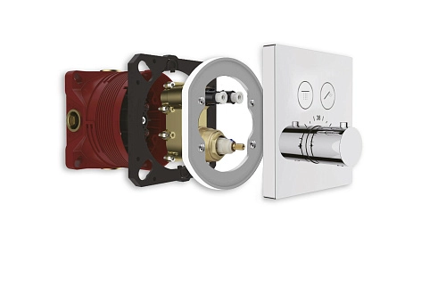 Смеситель для душа Kaiser Sano с термостатом для скрытого монтажа хром 08377 Смеситель для душа Kaiser Sano с термостатом для скрытого монтажа хром 08377