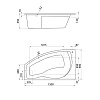 Акриловая ванна Santek Майорка 150х90 L асимметричная белая 1WH111984 1.WH11.1.984 Акриловая ванна Santek Майорка 150х90 L асимметричная белая 1WH111984 1.WH11.1.984