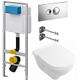 Комплект унитаз с инсталляцией и клавишей смыва Villeroy & Boch O'Novo 5660H101/713386 Комплект унитаз с инсталляцией и клавишей смыва Villeroy & Boch O'Novo 5660H101/713386