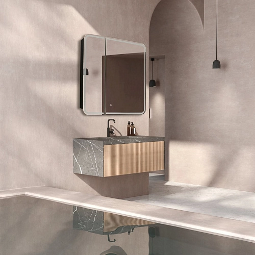 Зеркальный шкаф SILVER MIRRORS 805x800 Alliance - BLACK (LED-00002611) Зеркальный шкаф SILVER MIRRORS 805x800 Alliance - BLACK (LED-00002611)