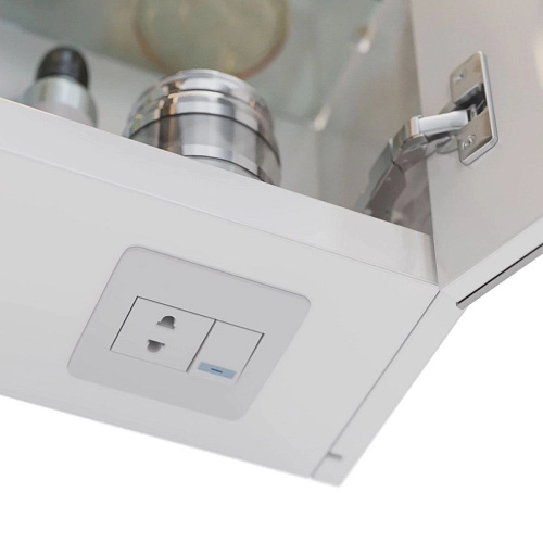 Зеркальный шкаф Lemark ZENON 45х80 см петли слева, с козырьком-подсветкой, с розеткой, белый LM45ZS-Z Зеркальный шкаф Lemark ZENON 45х80 см петли слева, с козырьком-подсветкой, с розеткой, белый LM45ZS-Z