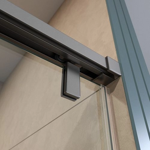 Душевая дверь BelBagno SOFT_CLOSE-1-BF-1-150-C-GM 150 см, профиль оружейная сталь, стекло прозрачное Душевая дверь BelBagno SOFT_CLOSE-1-BF-1-150-C-GM 150 см, профиль оружейная сталь, стекло прозрачное