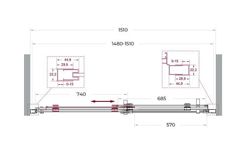 Душевая дверь BelBagno MARINO-2-BF-1-150-C-CR 150 см, профиль хром, стекло прозрачное Душевая дверь BelBagno MARINO-2-BF-1-150-C-CR 150 см, профиль хром, стекло прозрачное