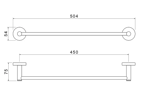 Полотенцедержатель Aquatek Европа AQ4120BGM черный хром шлифованный Полотенцедержатель Aquatek Европа AQ4120BGM черный хром шлифованный