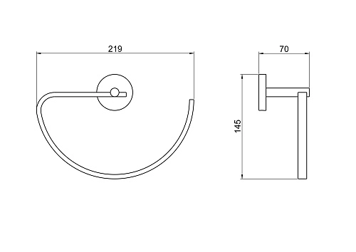 Полотенцедержатель Aquatek Бетта AQ4621BGM черный хром шлифованный Полотенцедержатель Aquatek Бетта AQ4621BGM черный хром шлифованный