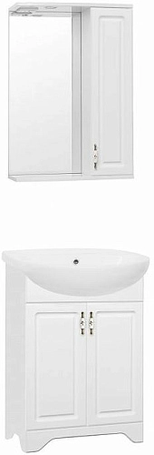 Зеркальный шкаф Style Line Олеандр-2 55/С, белый ЛС-00000049 Зеркальный шкаф Style Line Олеандр-2 55/С, белый ЛС-00000049