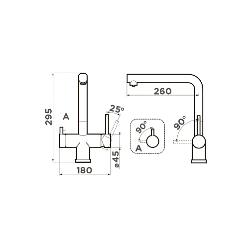 Смеситель для кухни Omoikiri Takamatsu 4994085 Смеситель для кухни Omoikiri Takamatsu 4994085