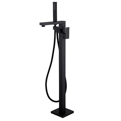 Смеситель для ванны ABBER Daheim AF8215B напольный, черный матовый Смеситель для ванны ABBER Daheim AF8215B напольный, черный матовый