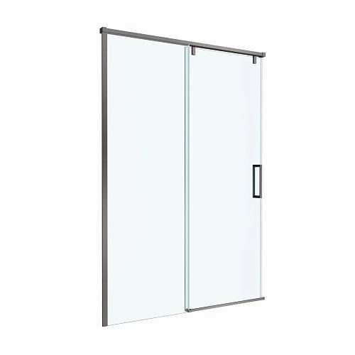 Душевая дверь BelBagno SOFT_CLOSE-1-BF-1-140-C-GM 140 см, профиль оружейная сталь, стекло прозрачное Душевая дверь BelBagno SOFT_CLOSE-1-BF-1-140-C-GM 140 см, профиль оружейная сталь, стекло прозрачное