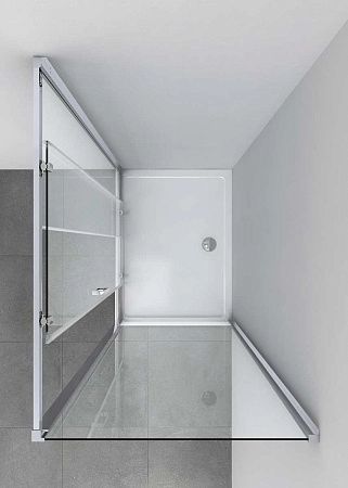 Душевой уголок Vincea Alpha VSR-3AL9012CLGM, 1200x900, вороненая сталь, стекло прозрачное