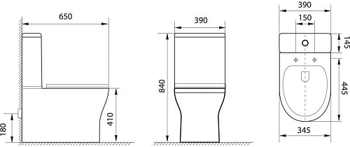 Унитаз напольный Aquanet Rimless Roll-C CL-12249B 00257426 с бачком и сиденьем Унитаз напольный Aquanet Rimless Roll-C CL-12249B 00257426 с бачком и сиденьем