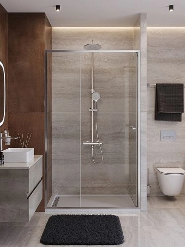 Душевая дверь CEZARES LUX-B-FS-11-130-C-CR 130 см, профиль хром, стекло прозрачное Душевая дверь CEZARES LUX-B-FS-11-130-C-CR 130 см, профиль хром, стекло прозрачное