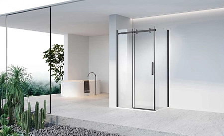 Душевой уголок Vincea Como-N VSR-4CN9015CLB, 1500x900, черный, стекло прозрачное